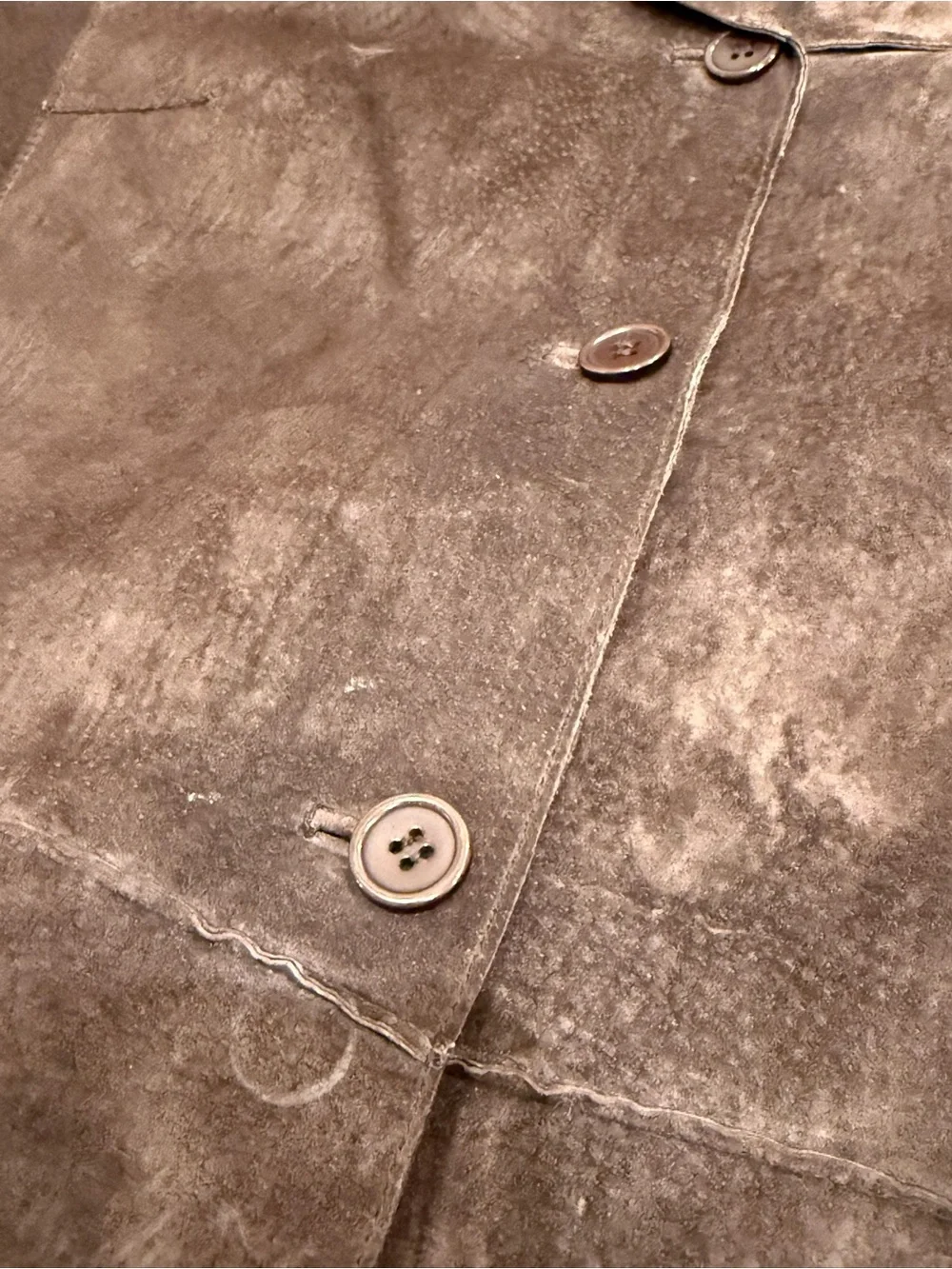 Brandon Thomas Brown Suede-Effect Button Jacket